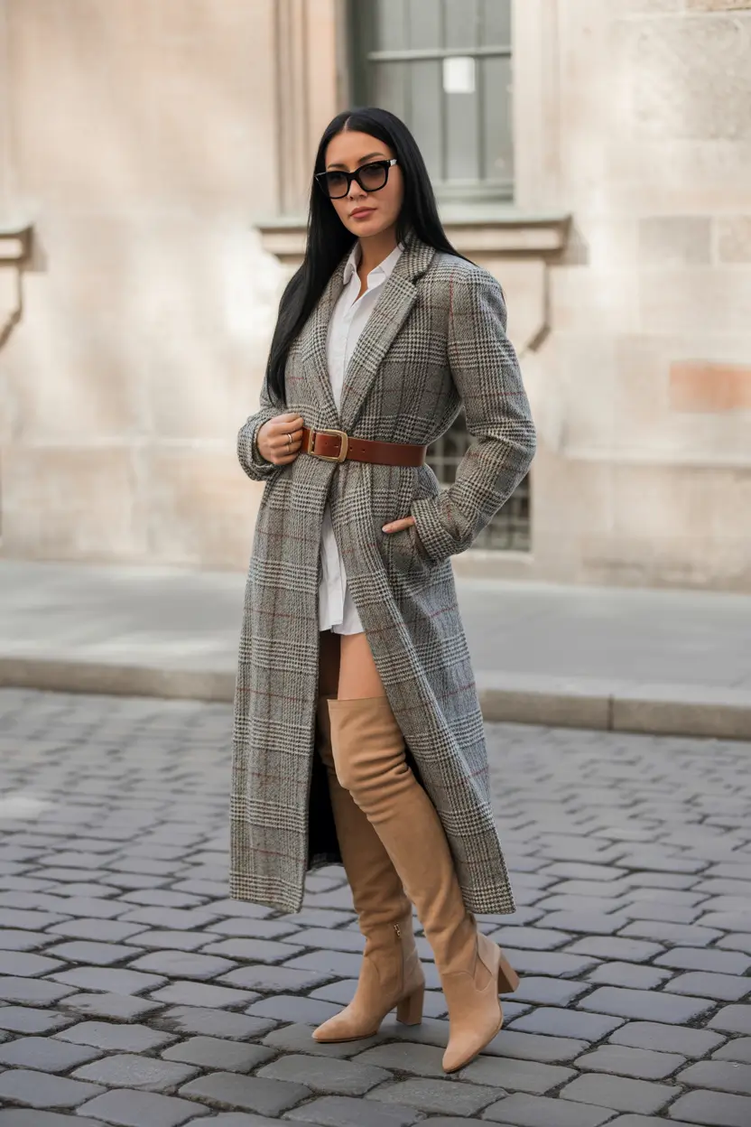 Winter Fashion Outfits 2025 / 2026 Trends Guide Power Dressing with a Plaid Statement Coat