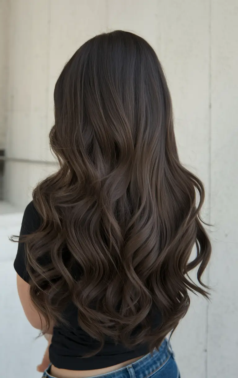 Winter Hair Colors 2025-2026 for Brunettes Dark Chocolate Waves