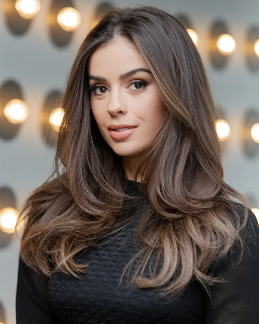Winter Hair Colors 2025-2026 for Brunettes Soft Brunette with Caramel Ends