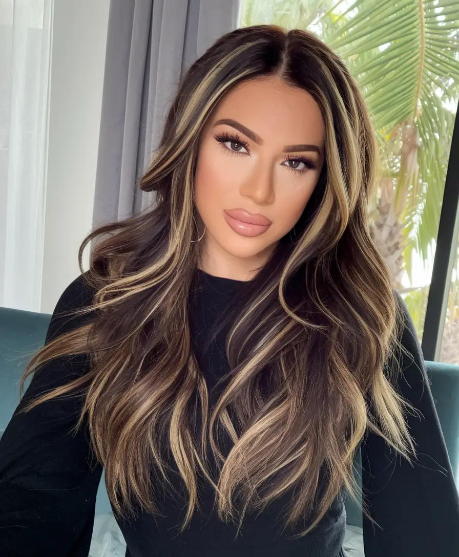 Winter Hair Colors 2025-2026 for Brunettes Face-Framing Balayage Highlights