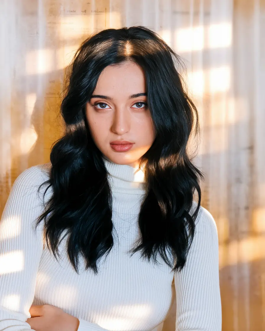 Winter Haircuts 2025–2026 Trends & Styles Glossy Dark Waves