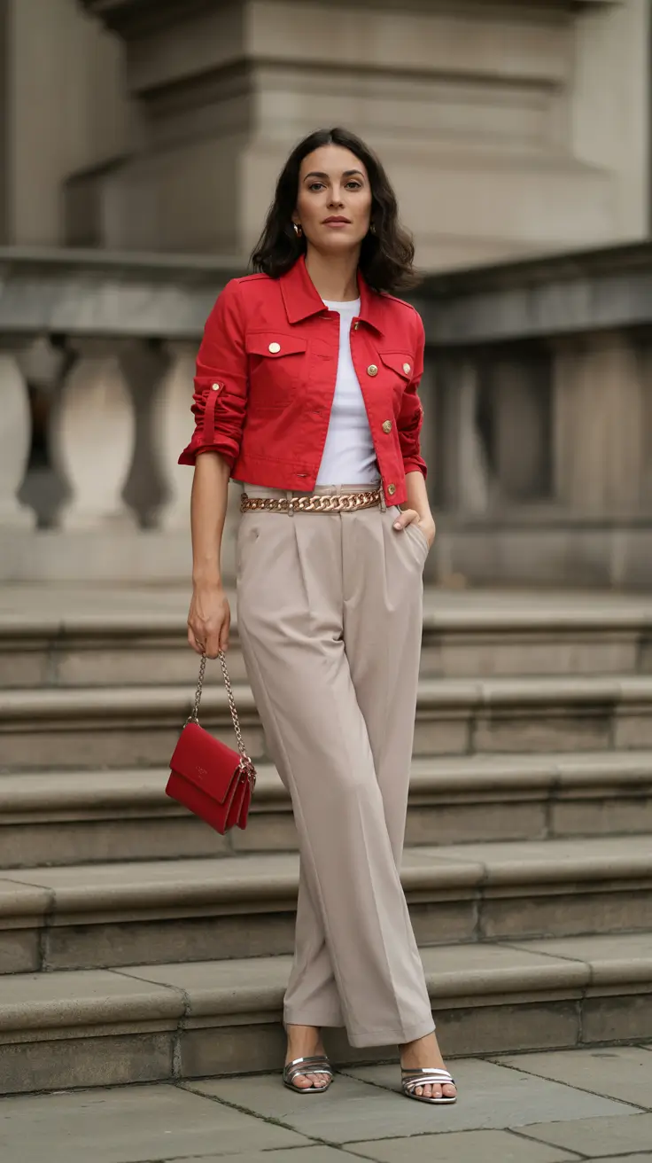 Winter Office Outfits 2025 / 2026 Style Guide Red & Neutral Balance