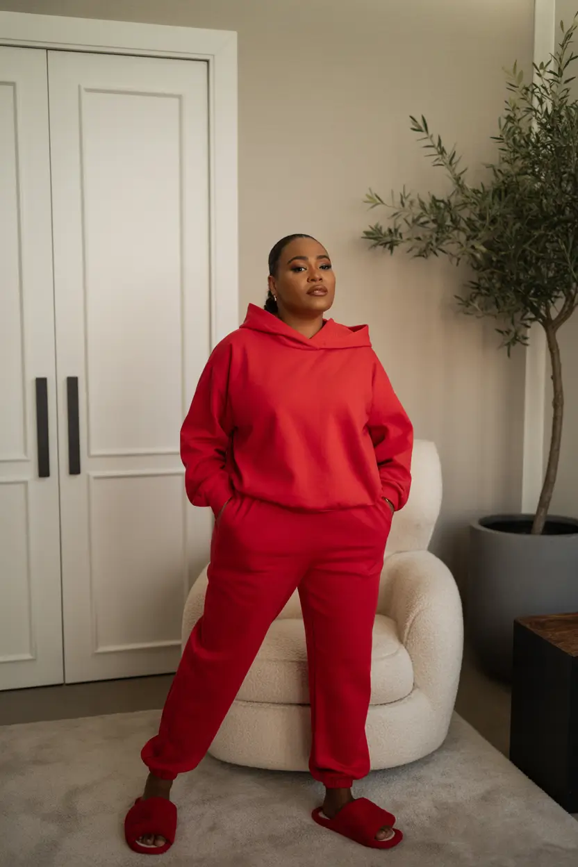 winter outfits blackgirl 2025 - 2026 Bold Red Comfort for Chill Winter Days