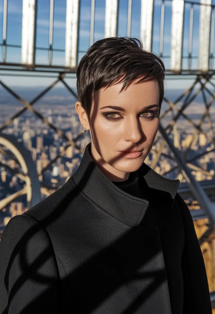 Winter Pixie Haircuts 2025-2026 Trends Sharp Noir Pixie with Urban Edge