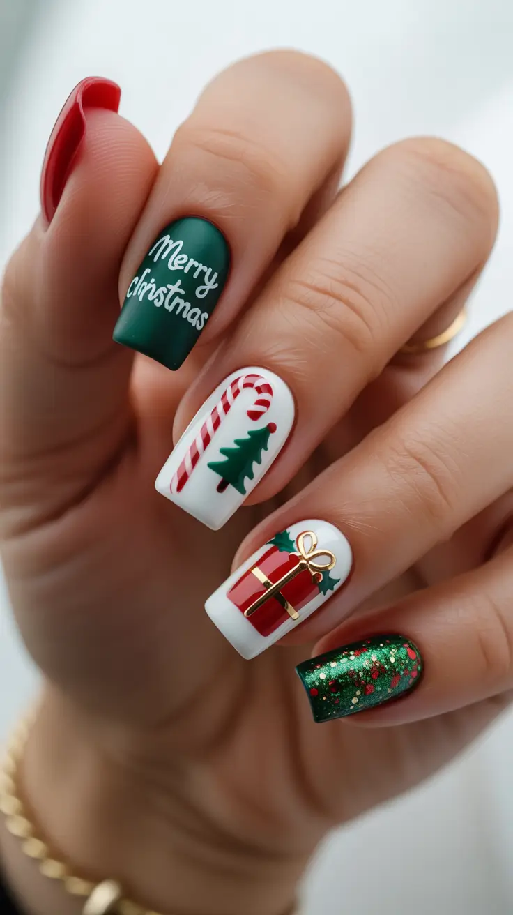 Best Christmas Tree Nails 2025 Festive Gift Glam