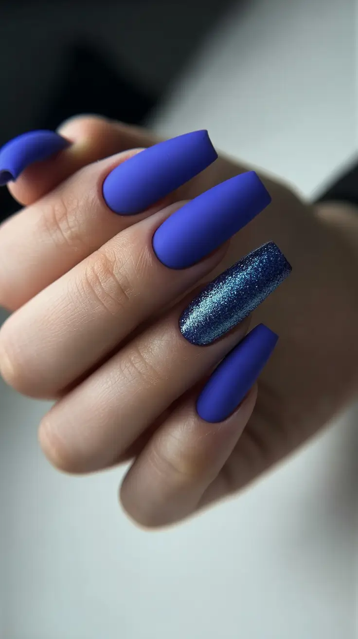 Best Christmas Tree Nails 2025 Winter Royal Blue