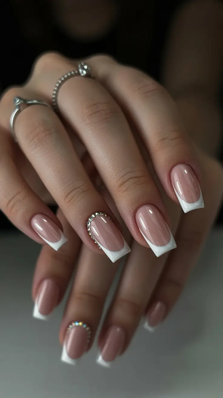 Best Christmas Tree Nails 2025 Crystal French Elegance