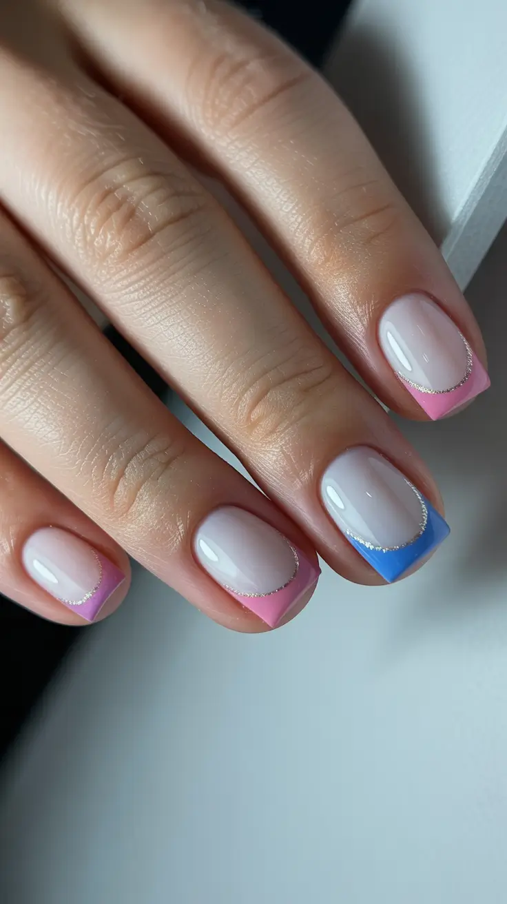 Best Nail Art for Christmas 2025 Pastel French with a Playful Twist