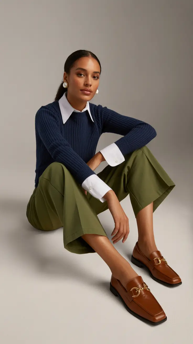 business casual outfits for women winter Preppy with a Twist