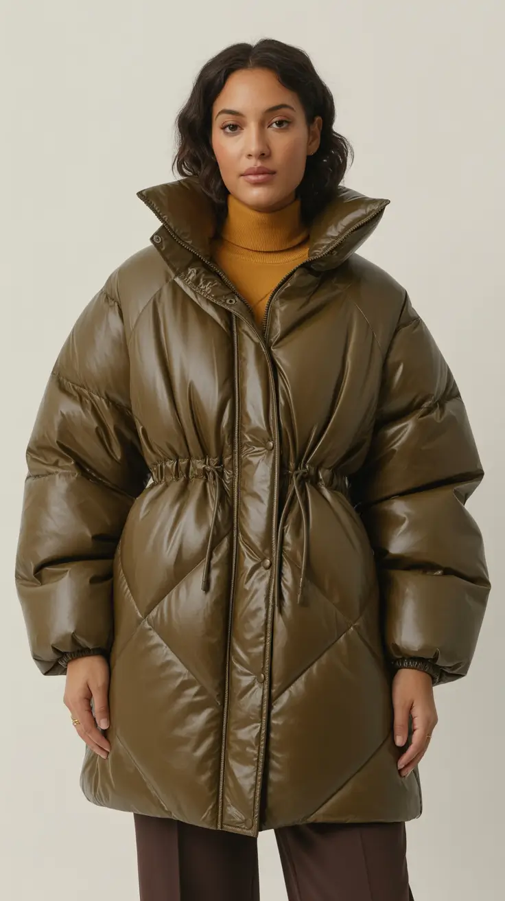 casual outfits for women 2026 Urban Warmth Quilted Olive Jacket Mustard Base