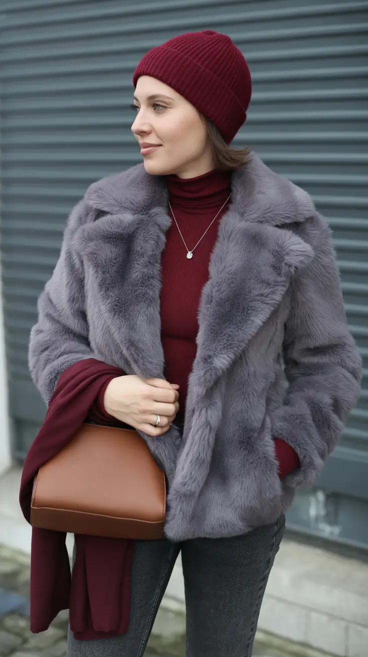 cold weather outfits 2026 Velvet Wine & Urban Ice