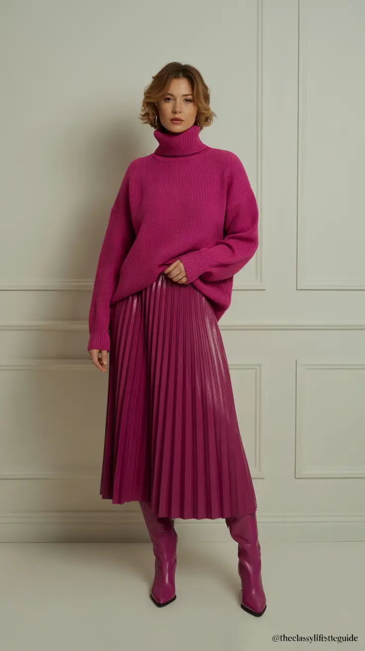 cold weather outfits 2026 Fuchsia Flow