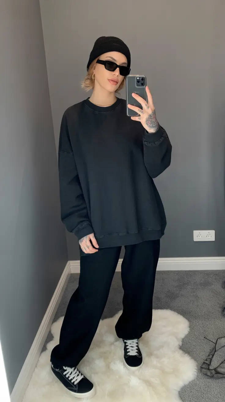 cold weather outfits 2026 Monochrome Street