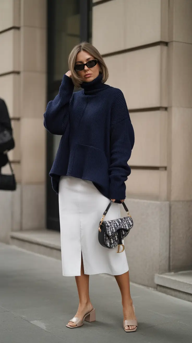 cold weather outfits 2026 Midnight & Ivory