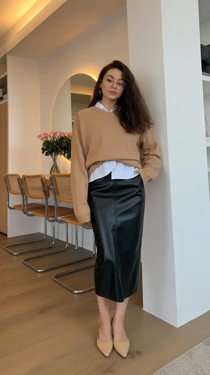 cold weather outfits 2026 Office Edge Meets Soft Neutral