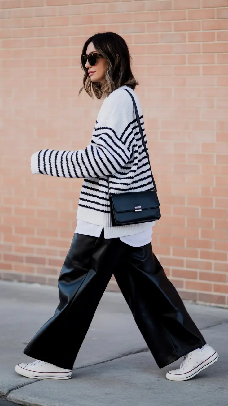 comfy outfits for women 2026 Parisian Stripes