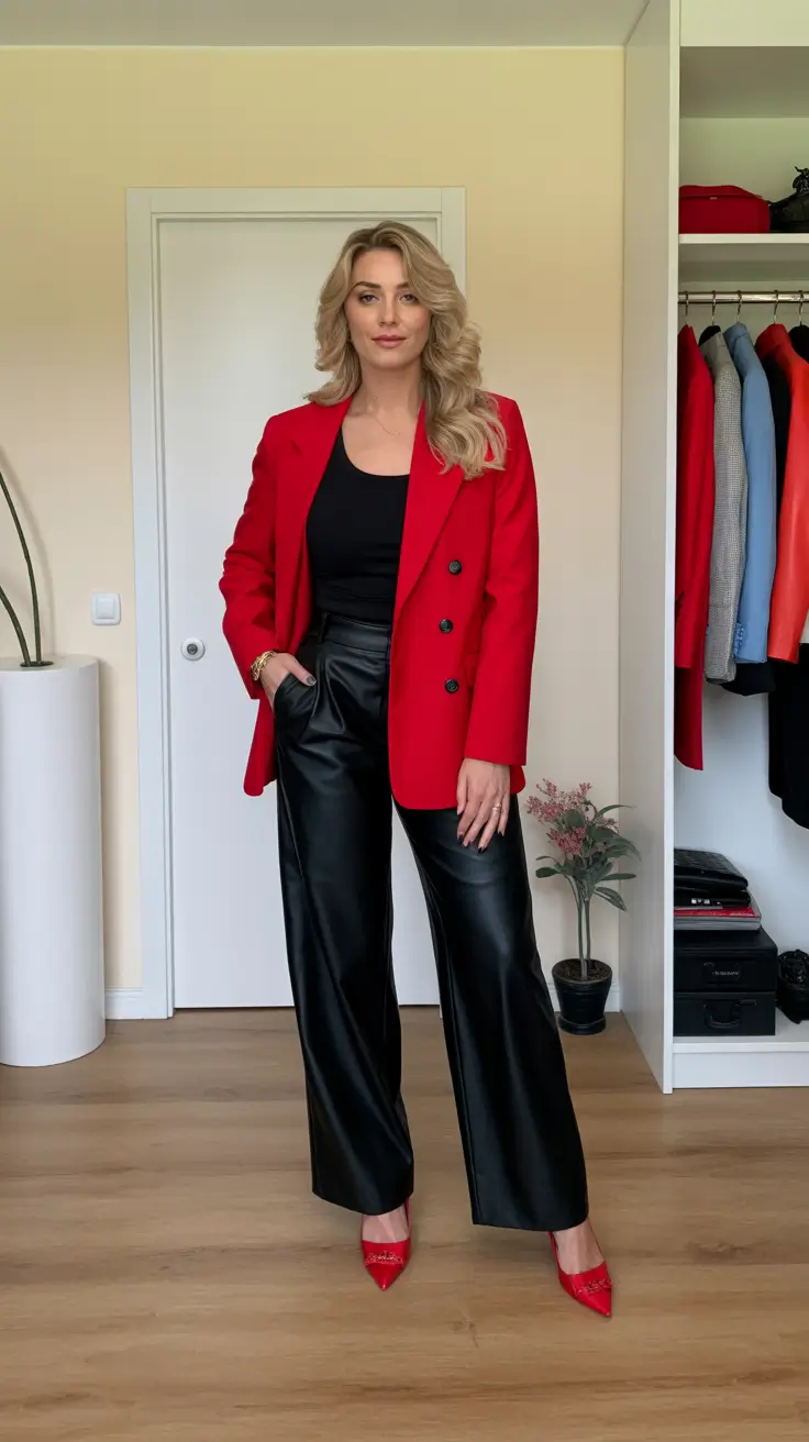 comfy outfits for women 2026 Power Red