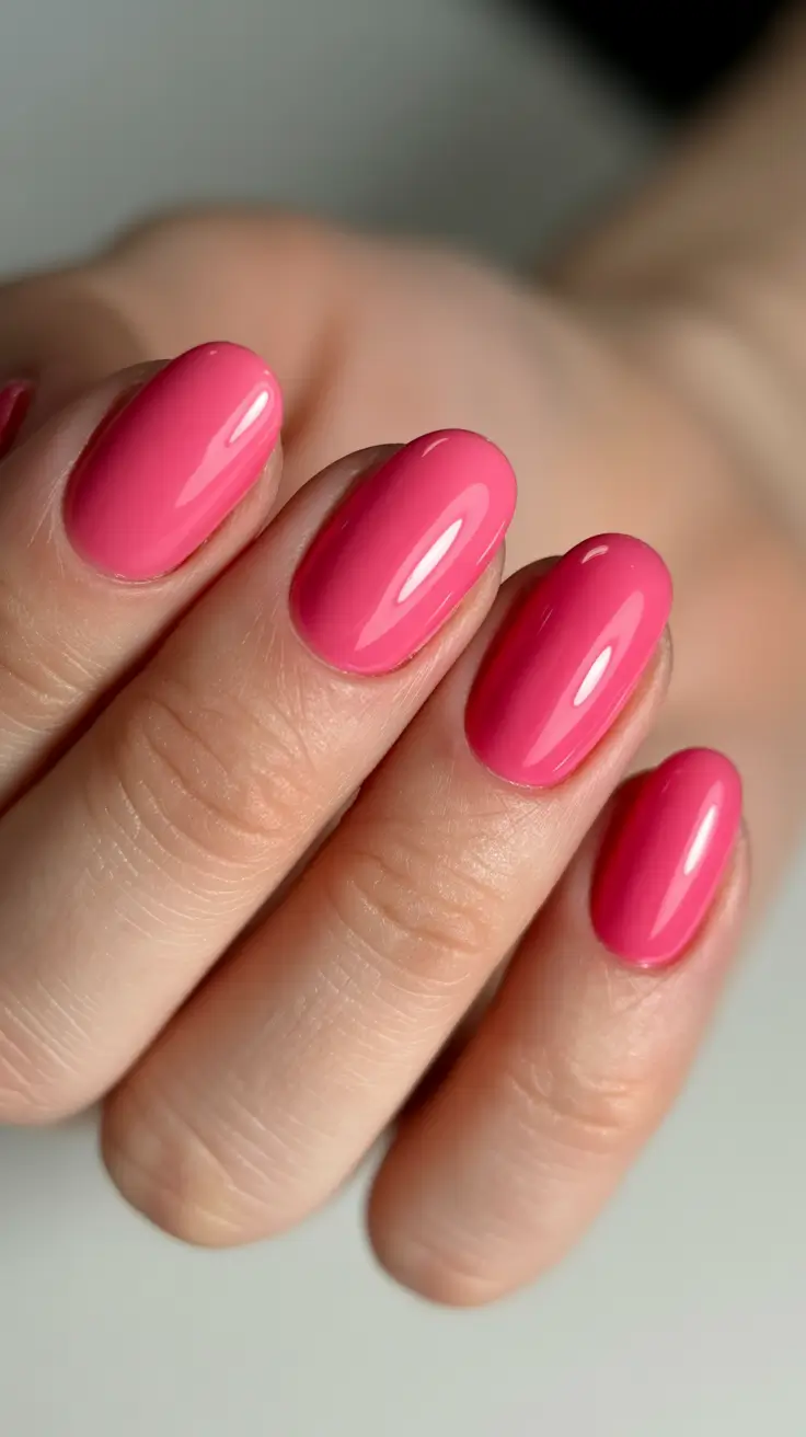 Cute Pink Christmas Nails 2025 Classic Pink Gloss Revival