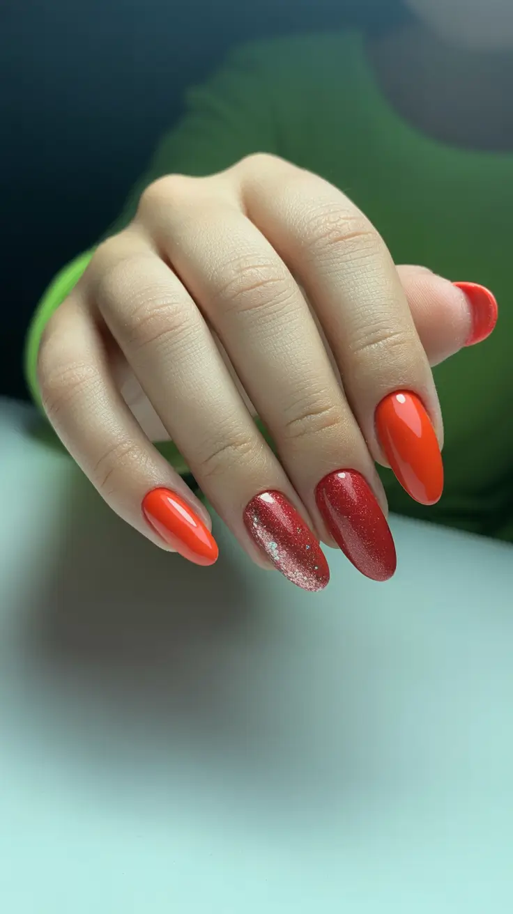 Cute Simple Nail Ideas for Christmas 2025 Spiced Cranberry Spark
