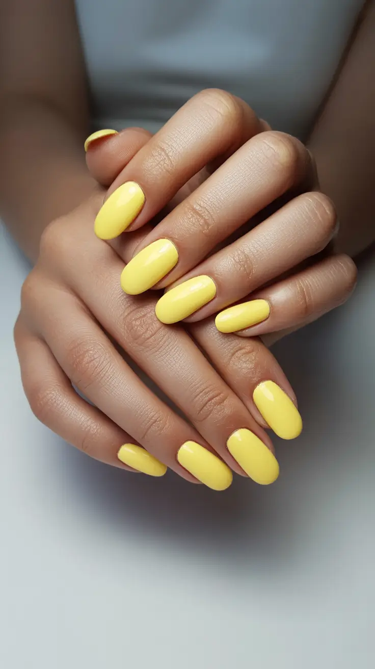 Cute Simple Nail Ideas for Christmas 2025 Sunlit Winter Yellow