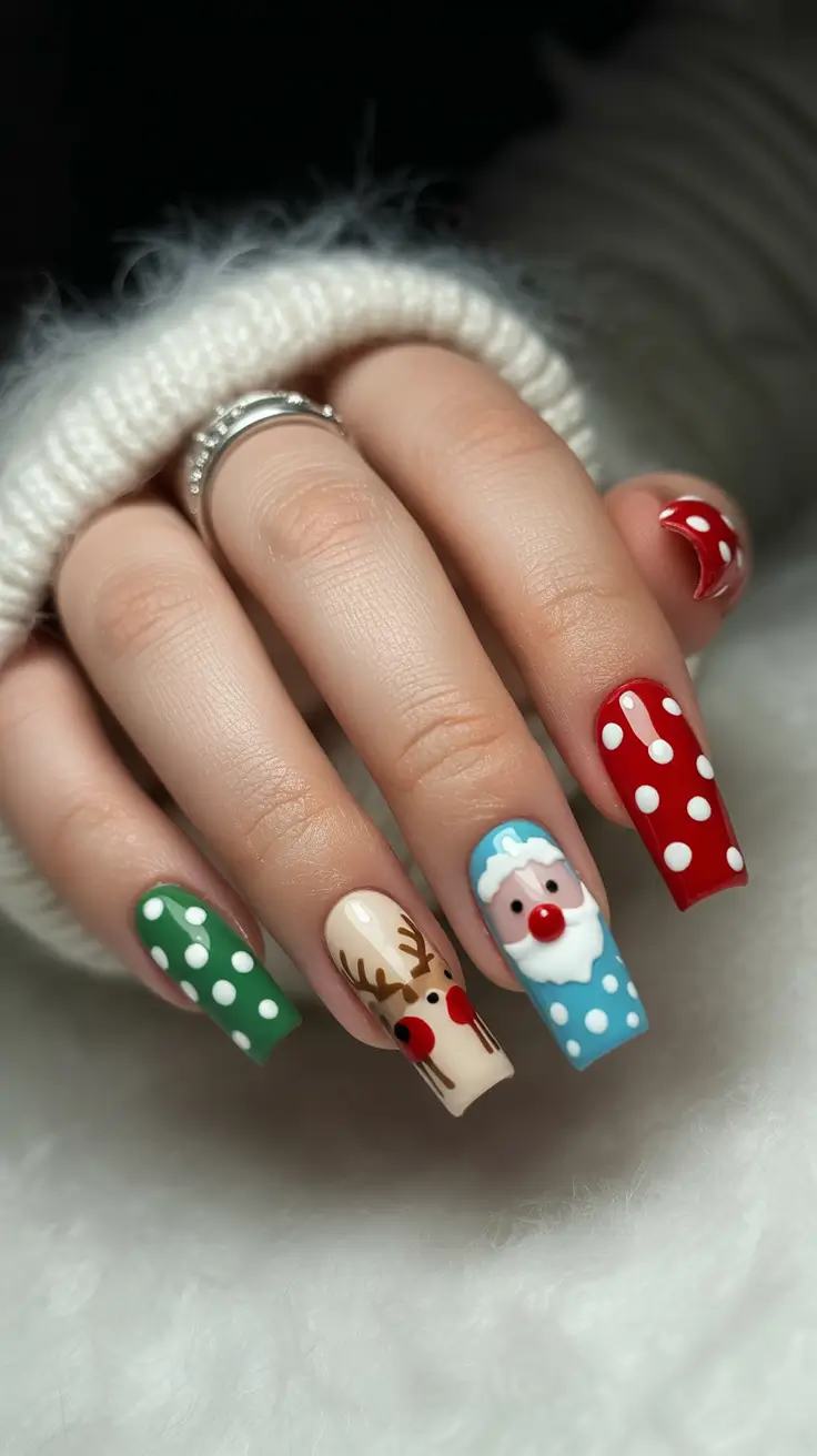Easy Christmas Nails 2025 Santa's Workshop Fun