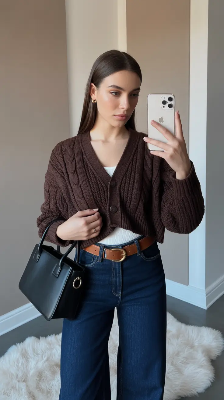 fashion outfits for women 2026 Chocolate Knit Simplicity