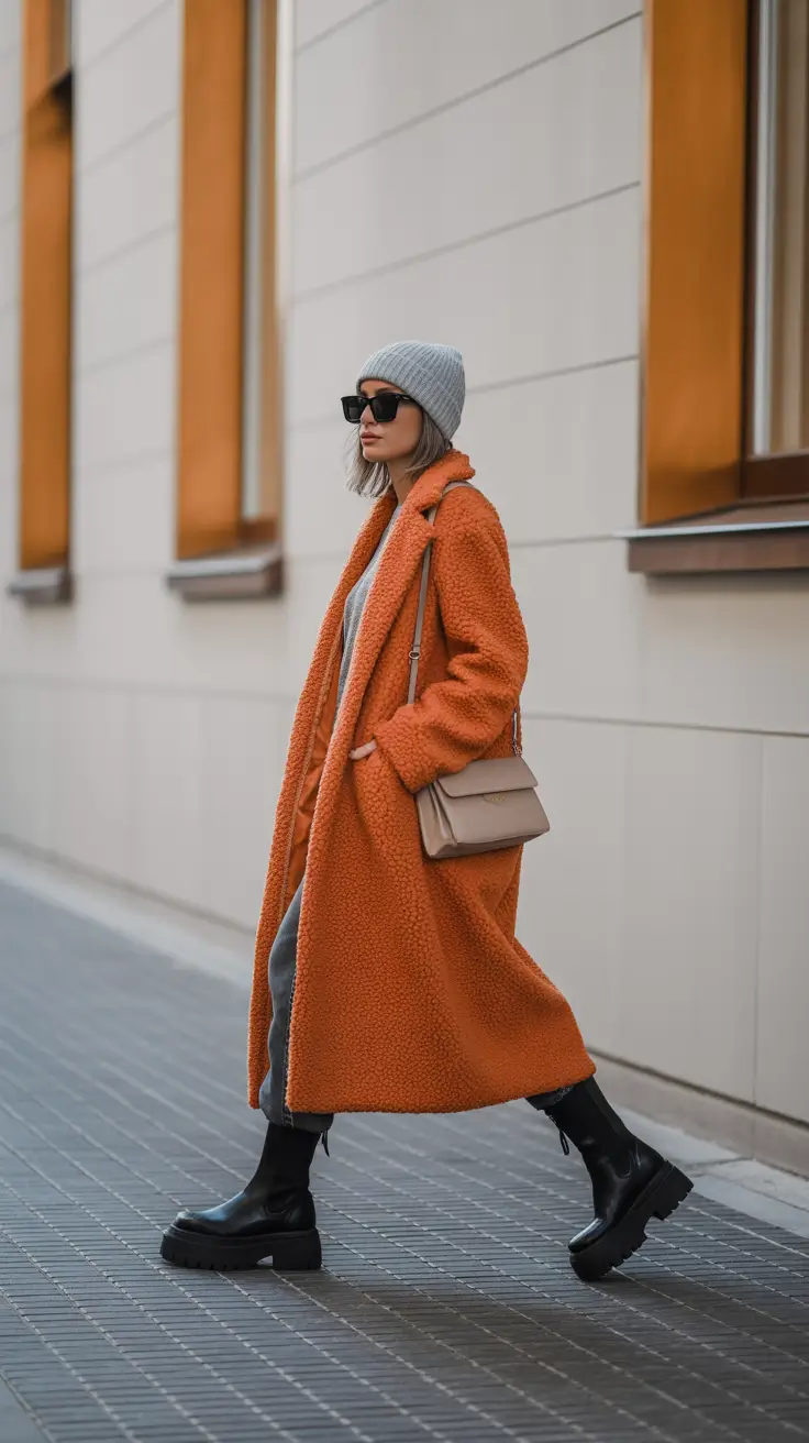 fashion outfits for women 2026 Bold Orange Street Statement