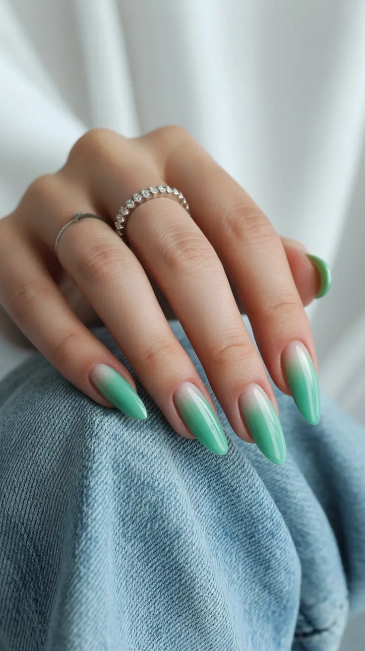 Festive Nail Designs Christmas 2025 Minty Fresh Fade