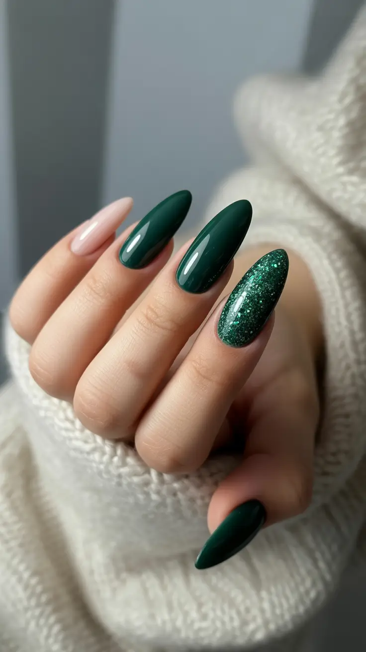 Festive Nail Designs Christmas 2025 Emerald Envy