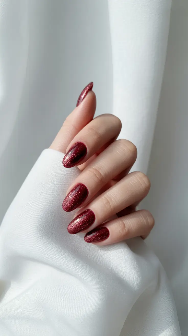 Festive Nail Designs Christmas 2025 Garnet Glitter Dream