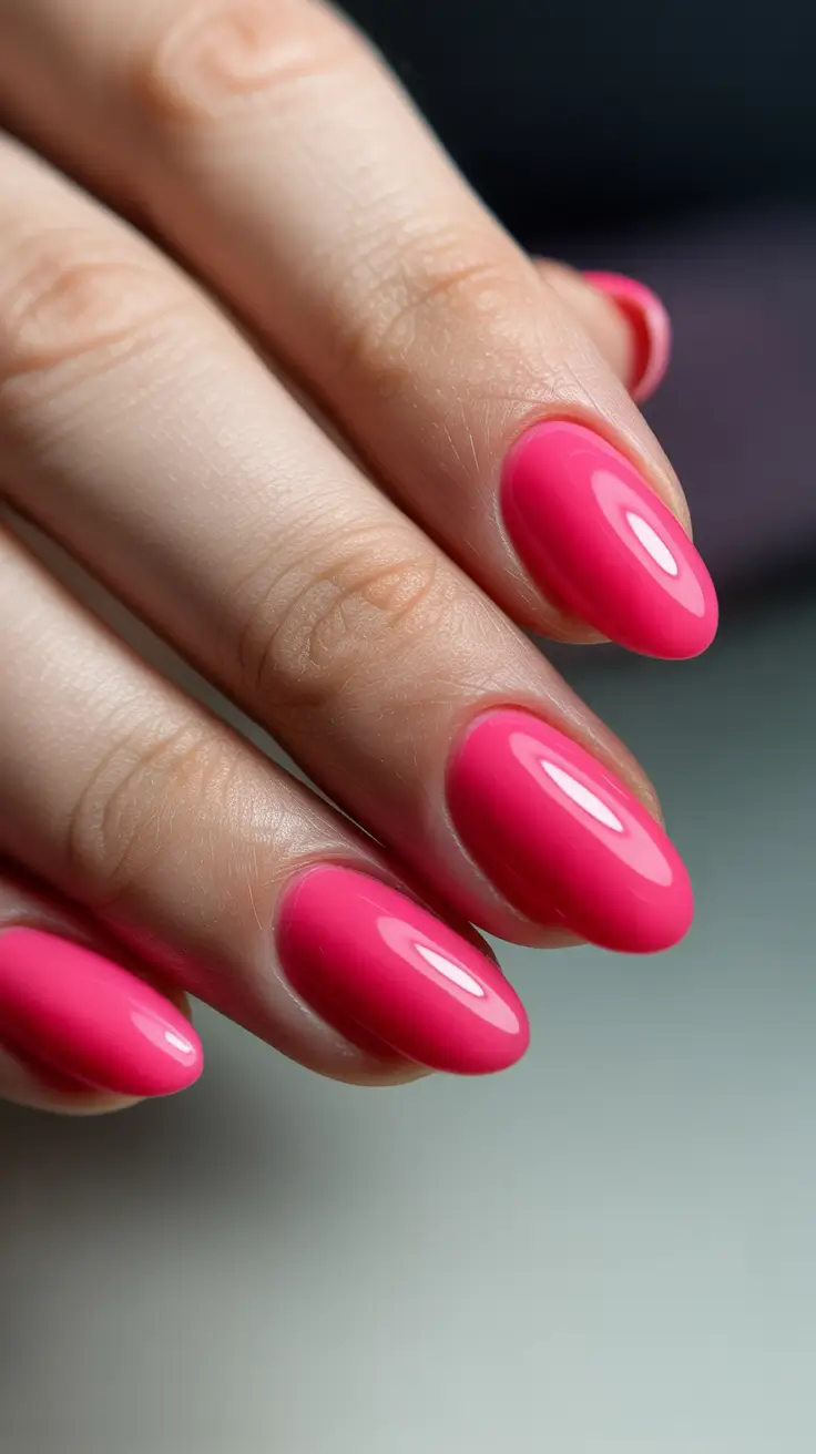 Fresh Winter Nail Designs and Colors 2025-2026 Fuchsia Glow