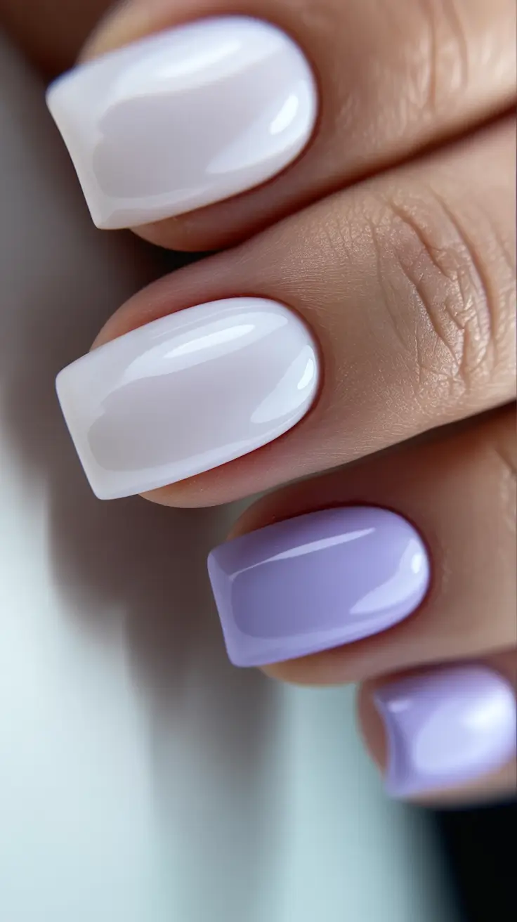 Fresh Winter Nail Designs and Colors 2025-2026 Lavender Frost