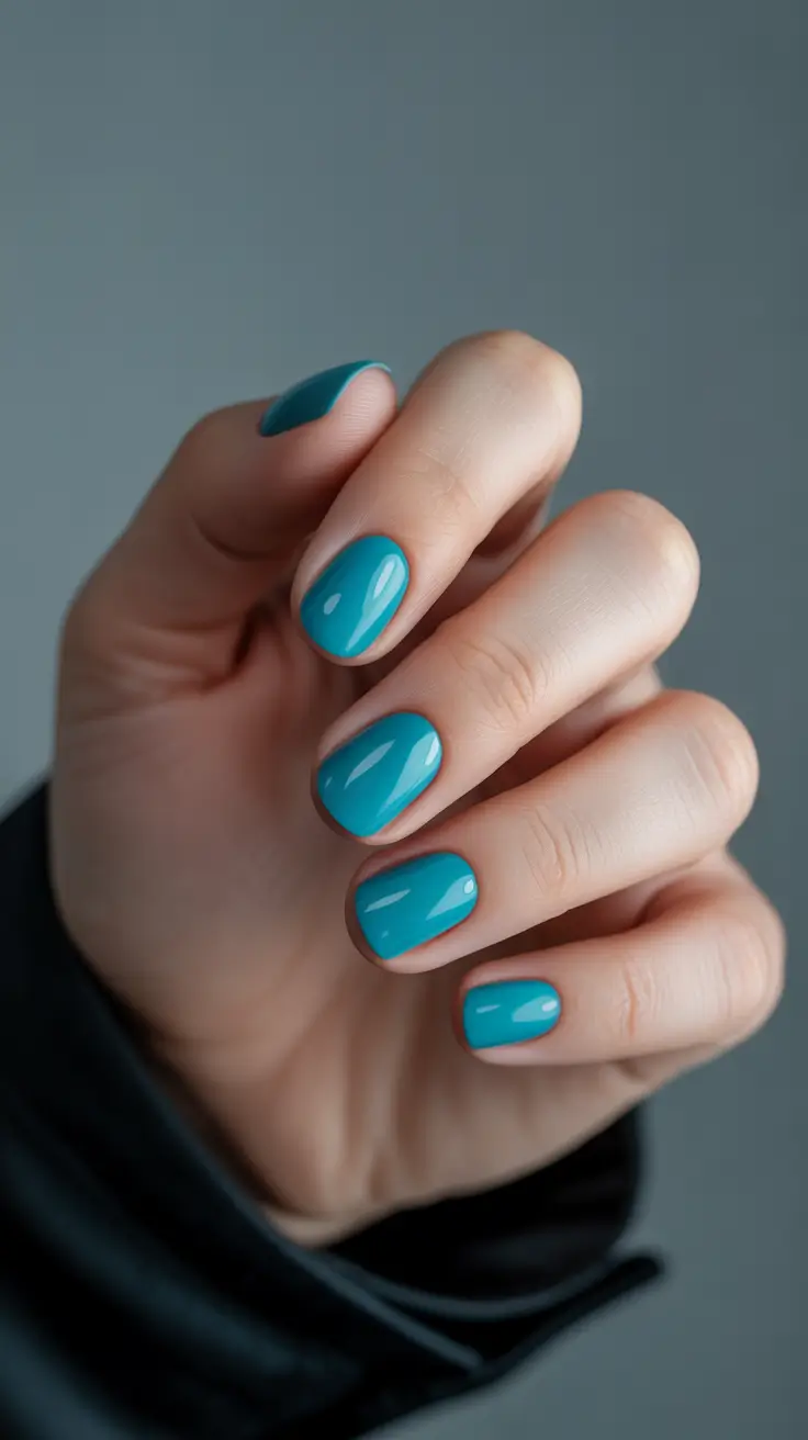 Fresh Winter Nail Designs and Colors 2025-2026 Ocean Teal Simplicity