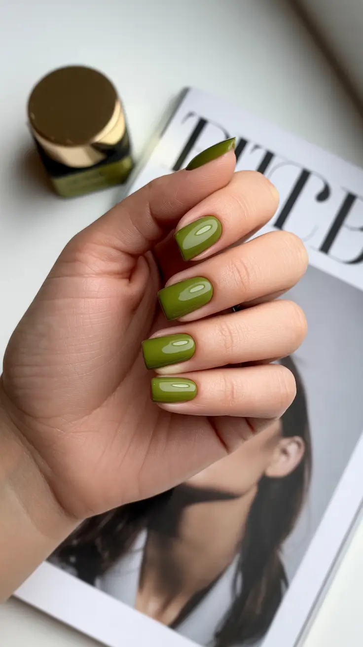 Fresh Winter Nail Designs and Colors 2025-2026 Olive Luxe