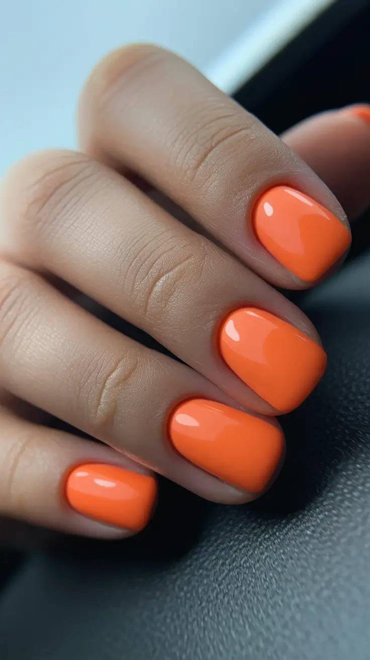Fresh Winter Nail Designs and Colors 2025-2026 Tangerine Frost