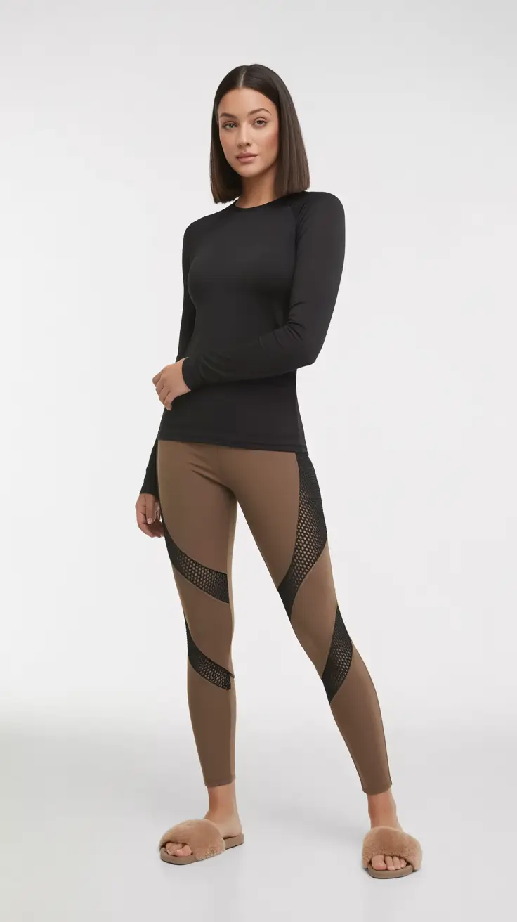 legging outfits ideas 2026 Neutral Modernism