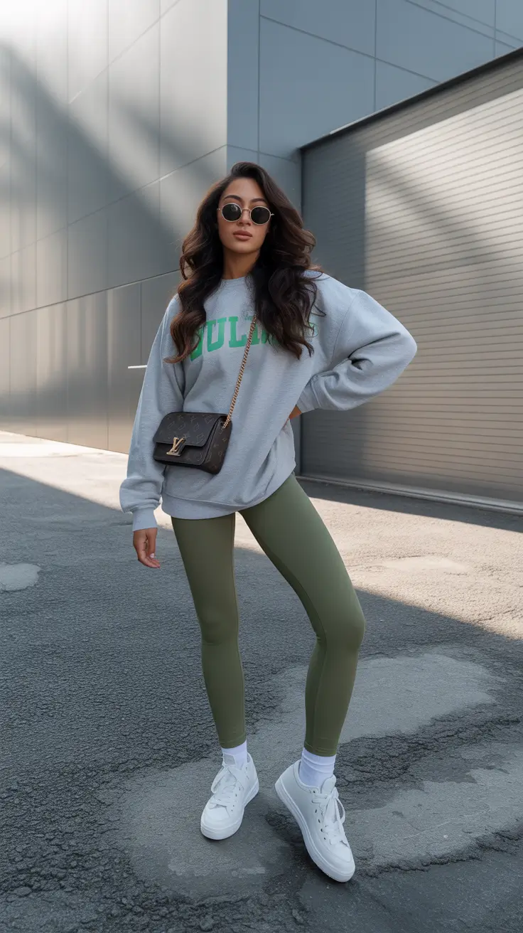 legging outfits ideas 2026 Urban Green Energy