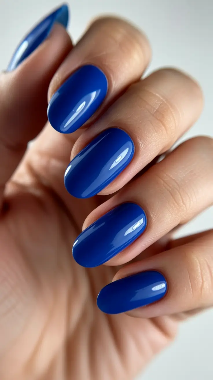 Modern Blue Nails Christmas 2025 Classic Royal Shine