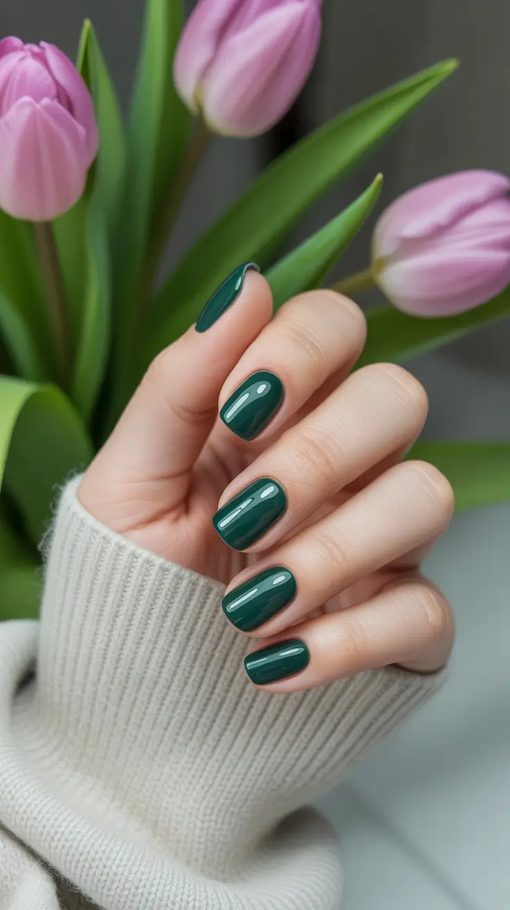 Modern Christmas Nail Colors Shades 2025 Evergreen Classic Charm