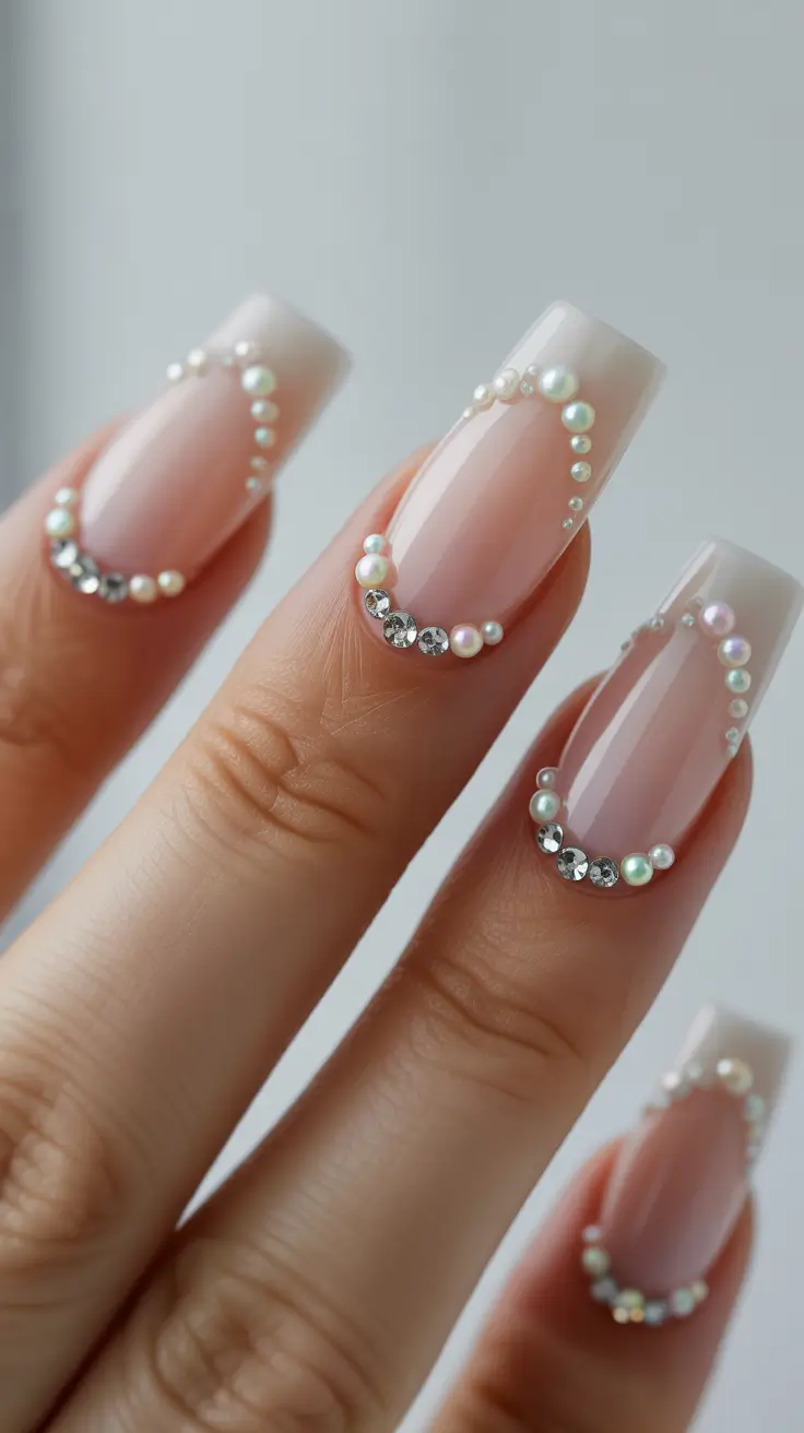 Modern Christmas Nails 2025 Pearl Halo Luxury