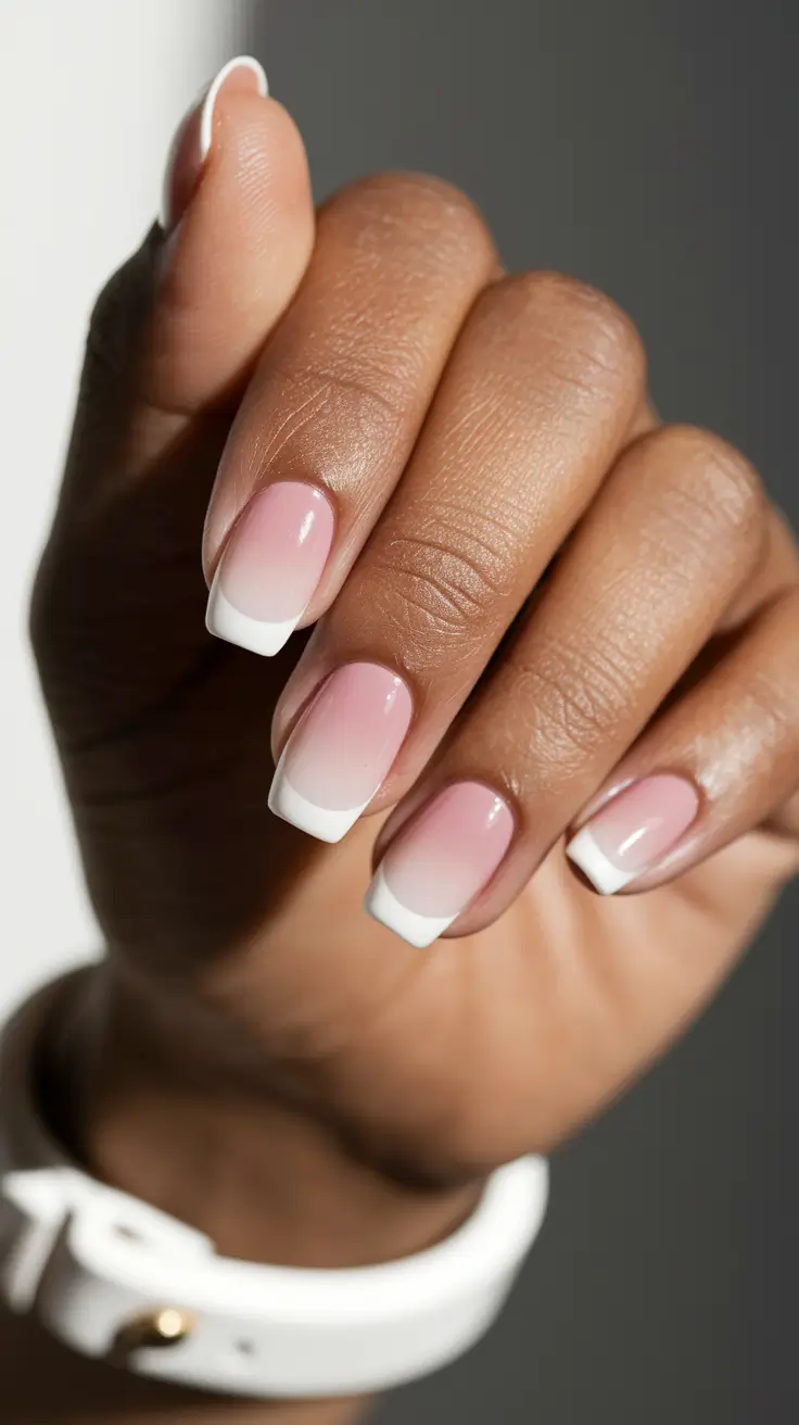 Nail Colors for Winter 2025-2026 Soft French Ombre Glow