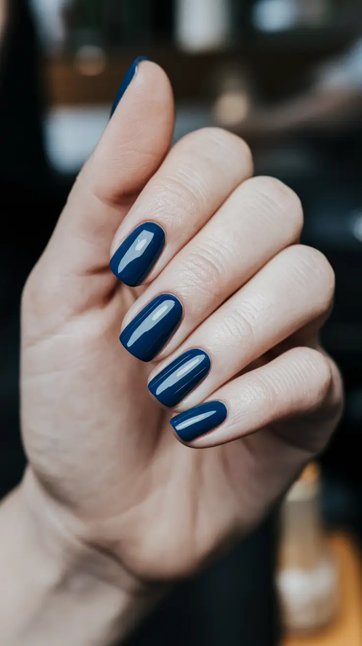 Nail Colors for Winter 2025-2026 Midnight Navy Elegance