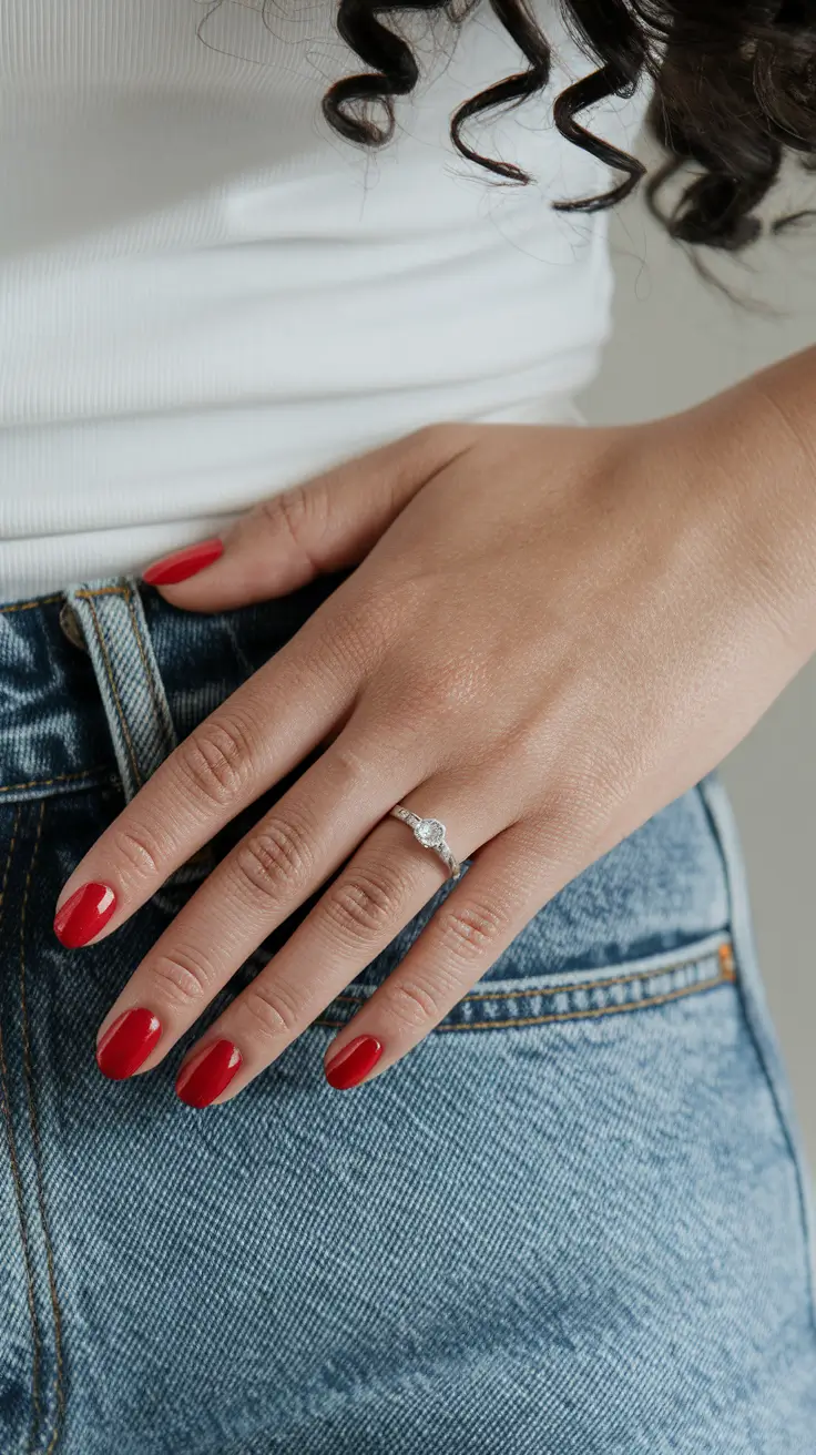 Nail Colors for Winter 2025-2026 Classic Crimson Charm