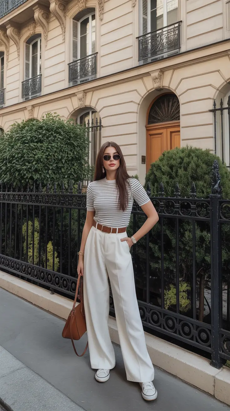 old money outfits for women 2026 Parisian Ease with a Nautical Touch