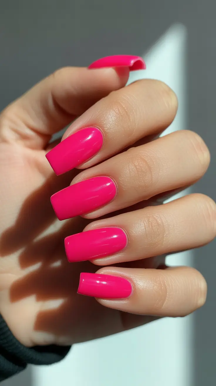 Pink Nail Trends Winter 2025-2026 Electric Fuchsia Confidence