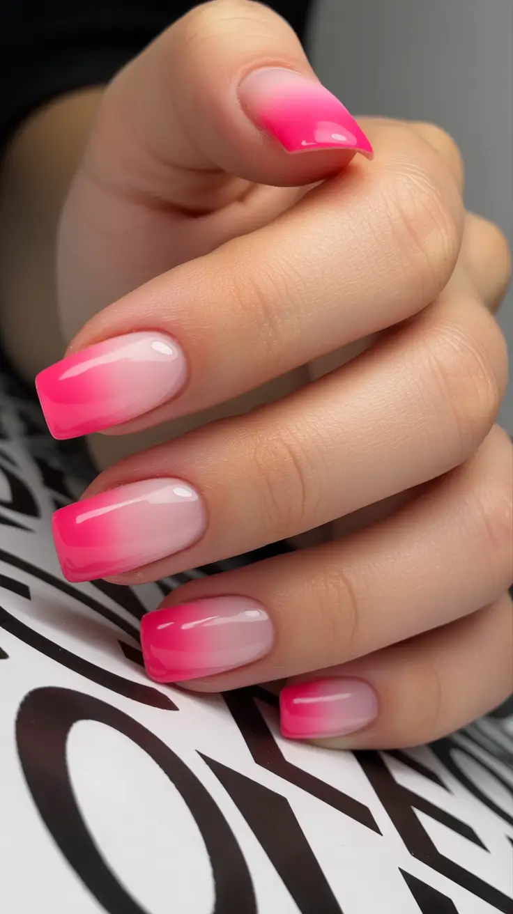 Pink Nail Trends Winter 2025-2026 Neon Outline Chic