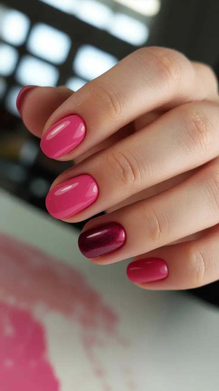 Pink Nail Trends Winter 2025-2026 Golden Blush Bloom