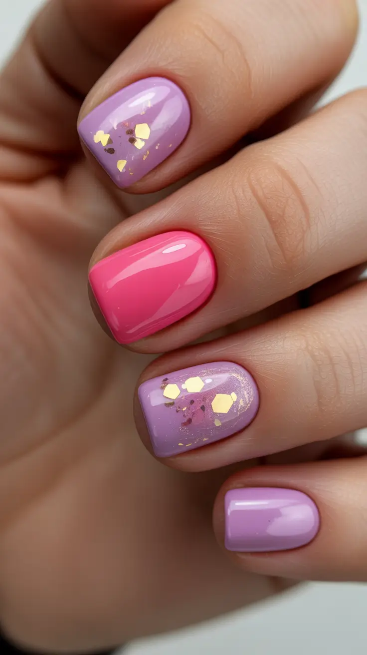 Pink Nail Trends Winter 2025-2026 Lilac Candy Fusion