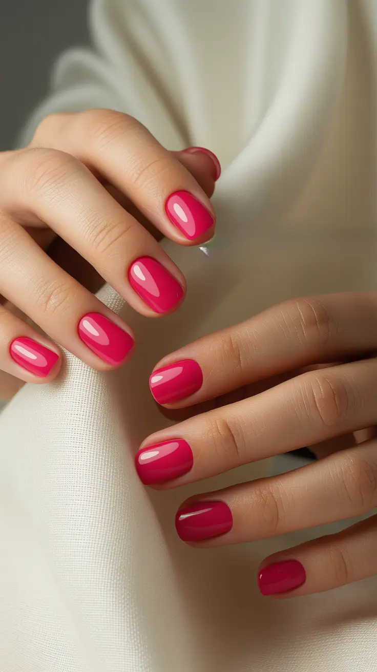 Pink Nail Trends Winter 2025-2026 Velvet Rose Simplicity