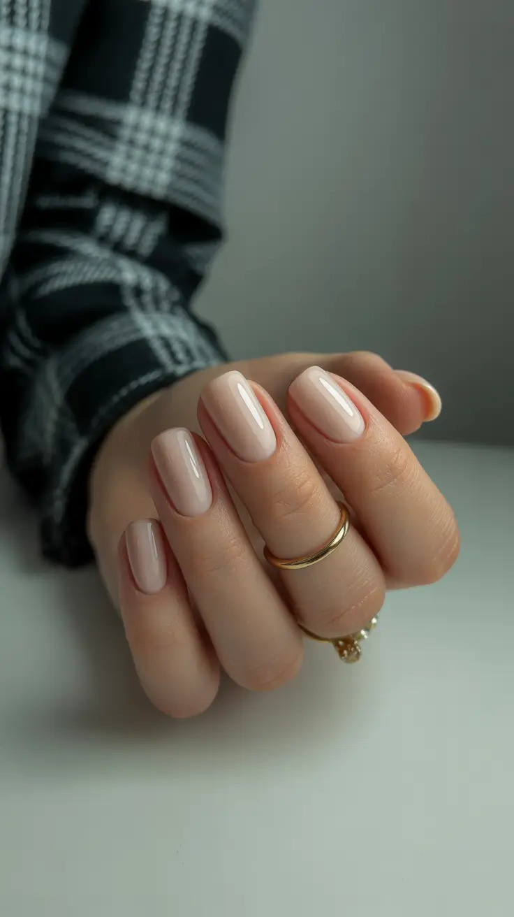 Simple Nail Trends Winter 2025-2026 Soft Nude Perfection